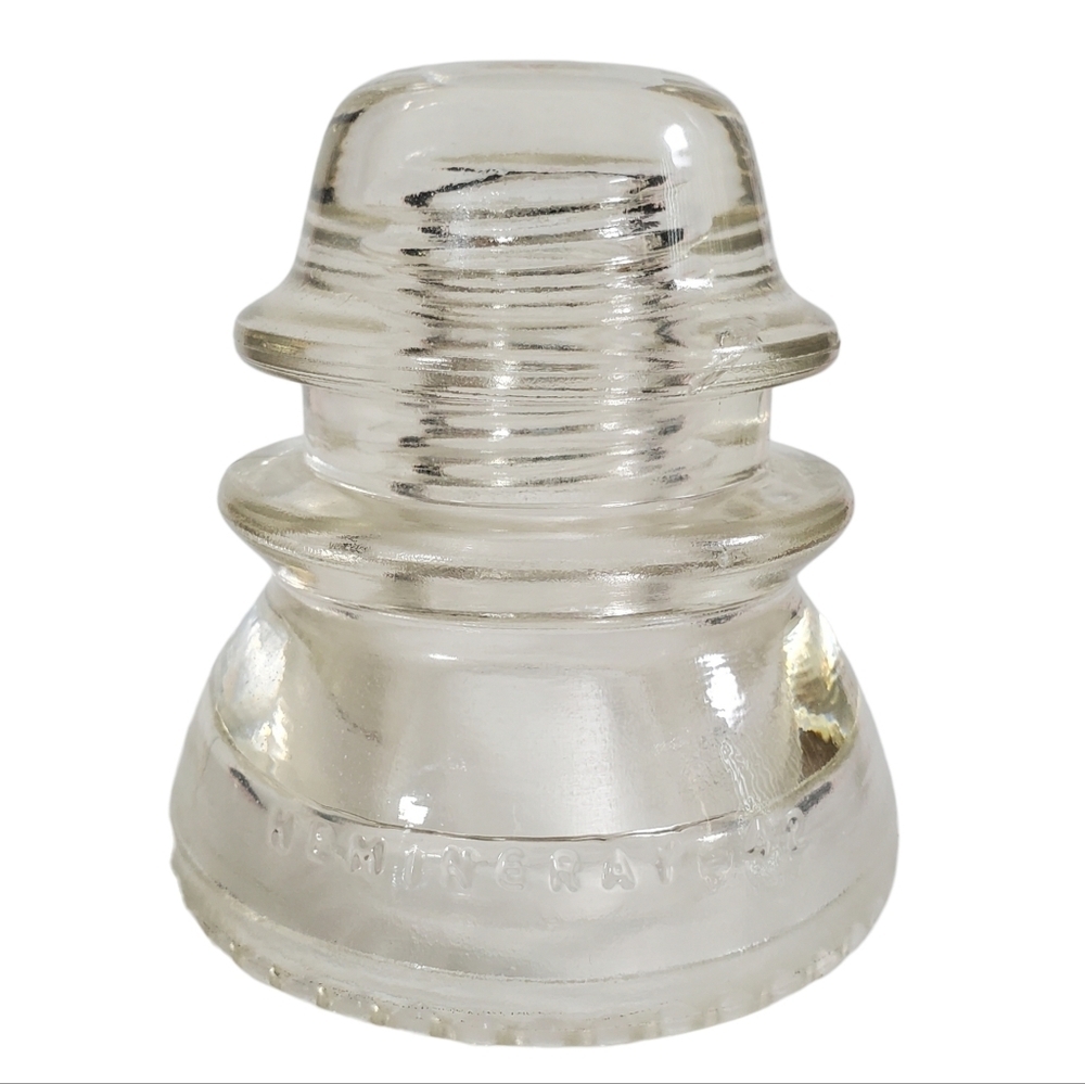 Hemingray Clear Glass Insulator Industrial Americana Vintage